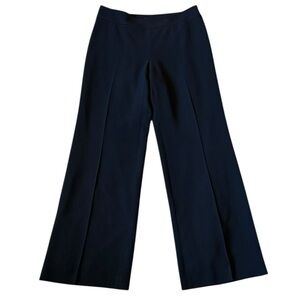 Ann Taylor Wide Leg High Rise Lined Dress Pants Black Professional Elegant 8